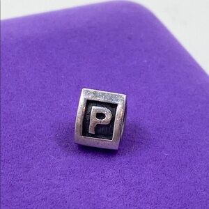 💛 Pandora Sterling Silver “P” Charm